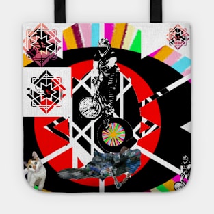 crazy bmx popart Tote