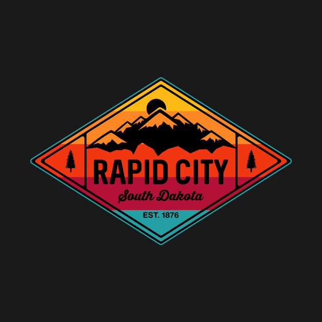 Vintage Rapid City South Dakota Mountain Outdoors by SouthDakotaGifts