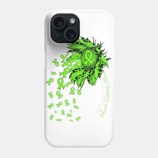 Muscular Dystrophy Awareness Awareness - sunflower nobody fights alone Phone Case by Lewis Swope