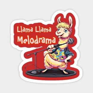 "Showstopper Llama - The Singing Sensation Illustration" Magnet