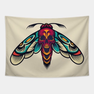 butterfly skull Tapestry