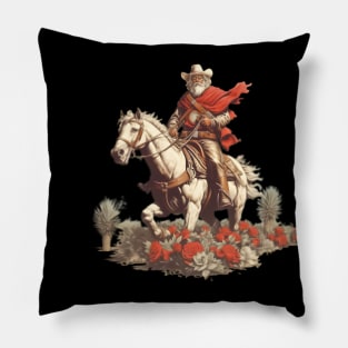 Western Christmas Santa Cowboy Pillow