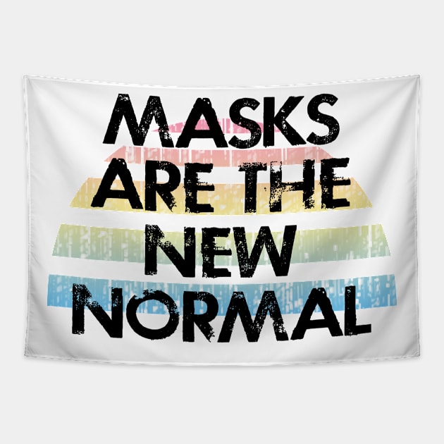 Masks are the new normal. Real heroes wear masks. Keep your mask on. Quarantine 2020. Distressed vintage design. Help flatten the curve. Fight the pandemic Tapestry by IvyArtistic