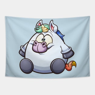 Fat unicorn Tapestry