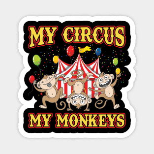 My Circus My Monkeys - Circus Party Ringmaster Magnet