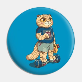 cat on Hoverbot Pin