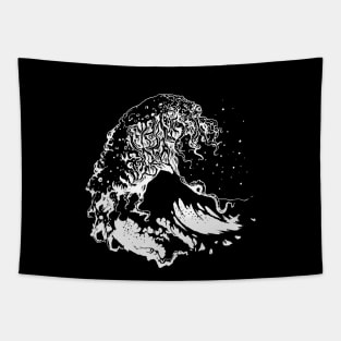 White Monster is a big wave Tapestry