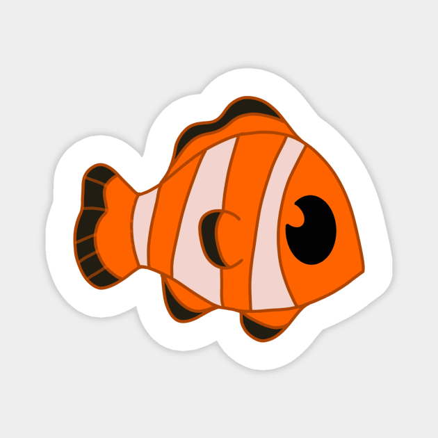 Cute Little Clown Fish Magnet by Rosiethekitty13