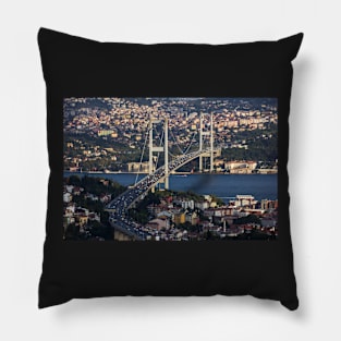 Bosphorus Bridge of Istanbul, Turkey Pillow