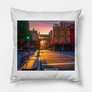 Melbourne Chinatown sunset Pillow