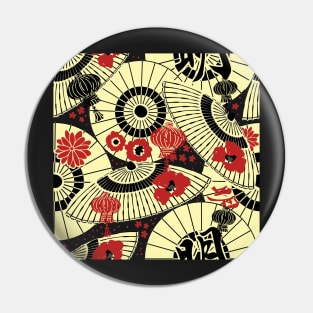 Japanese umbrella pattern Pin