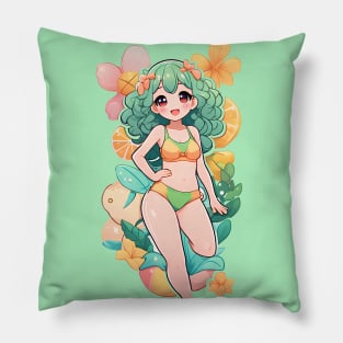 Cute anime bikini girl Pillow