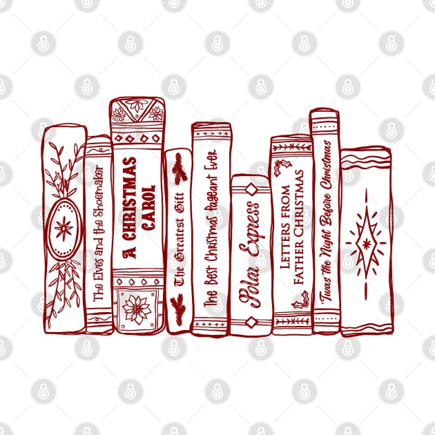 Christmas Classics Bookshelf No.4 by LuckyJuniperCo