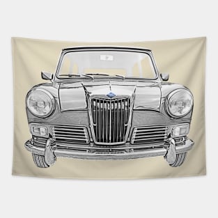 Riley Elf 1960s British classic car monochrome Tapestry