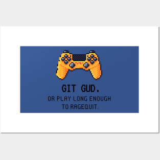 Git Gud Funny Gamer Meme Art Board Print for Sale by RedQuality