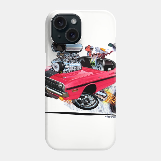 Vince Crain High Octane 1970 Dodge Challenger Phone Case by vincecrain