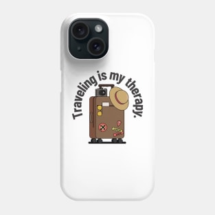 traveling is my therapy Phone Case