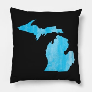 Michigan blue watercolor Pillow