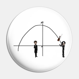 D.M. Throw Violin Perfect Parabola Curve Cartoon Pin