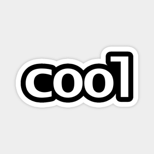 Cool Minimal Typography White Text Magnet