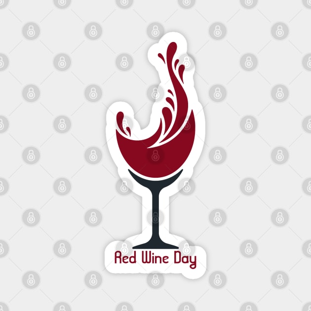 Red Wine Day Magnet by HolidayBug