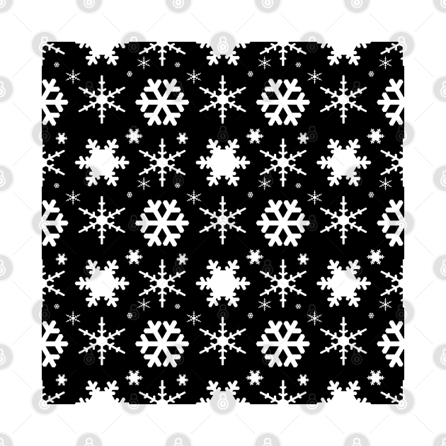 Snowflakes Black by BlakCircleGirl