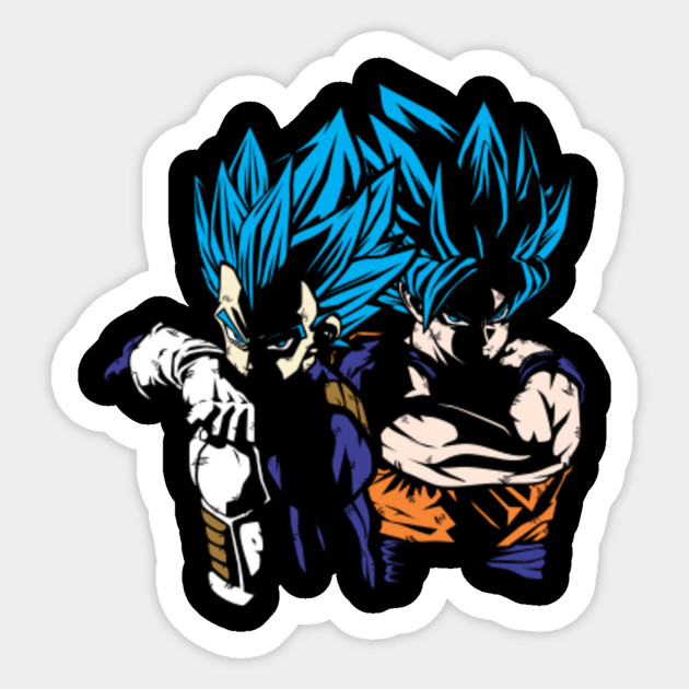 Goku Vegeta Super Saiyan Blue Dragon Ball Z Sticker Teepublic Au