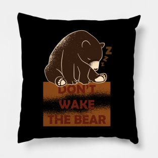 Don’t wake the bear, Funny sleepy papa mama bear graphic, Men Women Pillow