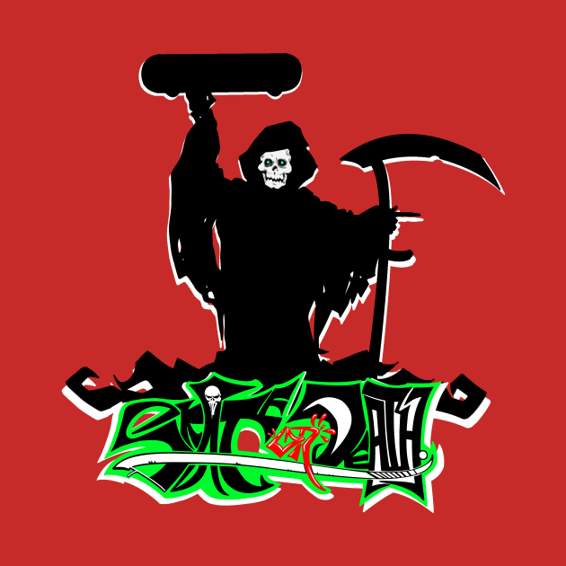 Skate or Death Grim by Fox Layng Art