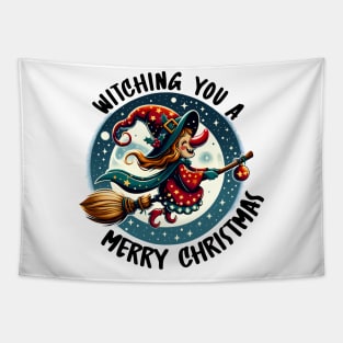 Witching You A Merry Christmas Tapestry