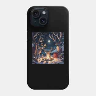 Reindeer christmas camp Phone Case