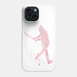 Girl Field Hockey Watercolor Sport Decor Gift Phone Case