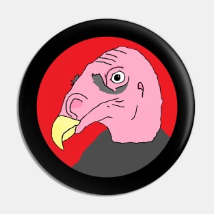 Turkey Vulture Cartoon Pin