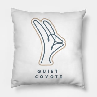 quiet coyote (dark) Pillow