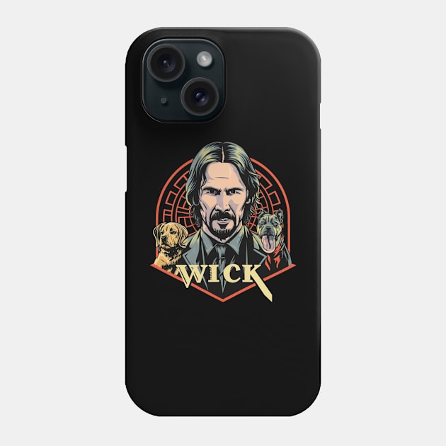 John Wick and dog Phone Case by Aldrvnd