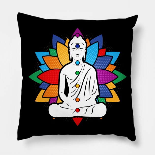 Buddha Chakra Meditation Pillow by RadStar