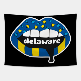 Delaware Lips Tapestry