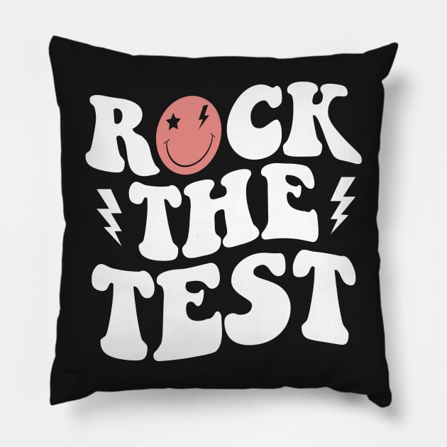 Rock The Test Shirt, Teacher Shirt, Teacher Testing, Teacher Tshirt, Teacher Shirts, Funny Teacher Shirt, Motivational Teacher Pillow by GShow