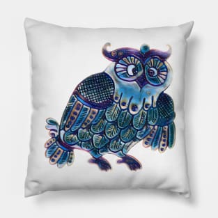 Blue owl Pillow