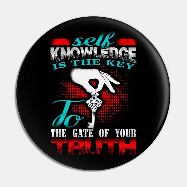 Self Knowledge is the Key Pin by BoscosShirts