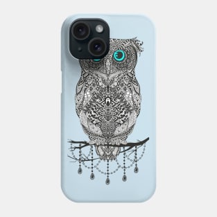 Best T-shirt is great for owl fans, Black Mandala Owl art Phone Case