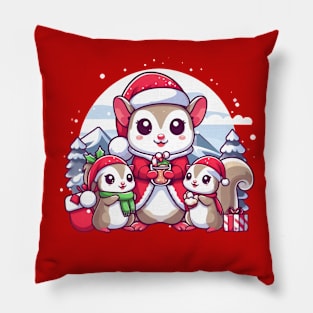 Merry Little Squirrelly Christmas Pillow