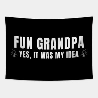 Fun Grandpa Yes It Was My Idea Partner In Crime Funny Tapestry