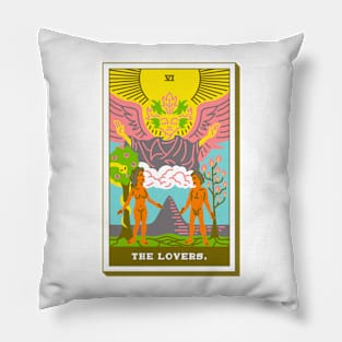 VI - The Lovers - Tarot Card Pillow