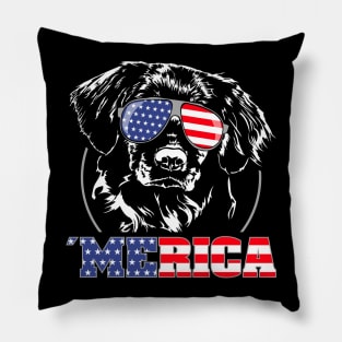 Proud Nova Scotia Duck Tolling Retriever American Flag Merica dog Pillow