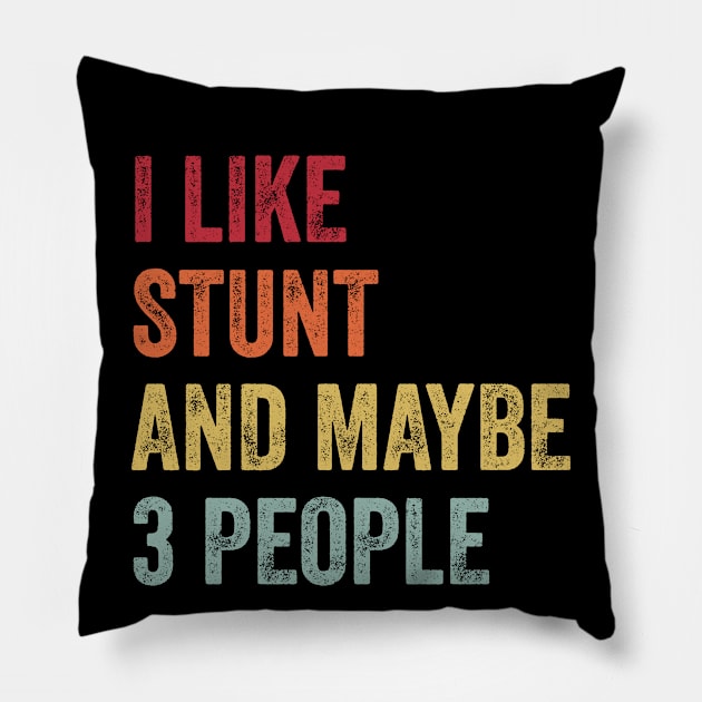 I Like Stunt & Maybe 3 People Stunt Lovers Gift Pillow by ChadPill