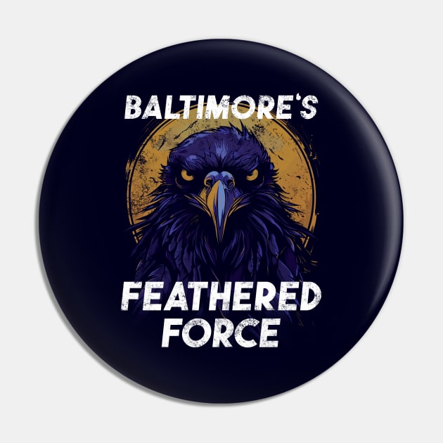 Baltimore Feathered Force Pin by Digital Borsch