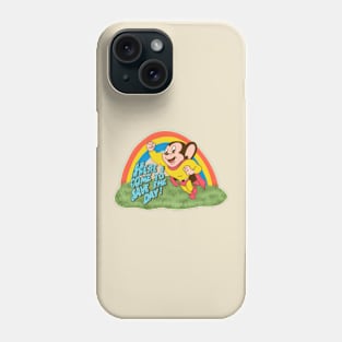 Vintage Mighty Mouse Here I Come To Save The Day! Rainbows Nature Phone Case