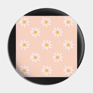 abstract pink, yellow & white daisies pattern Pin