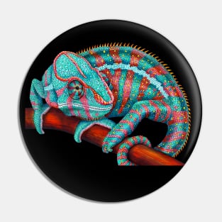 Panther Chameleon Pin